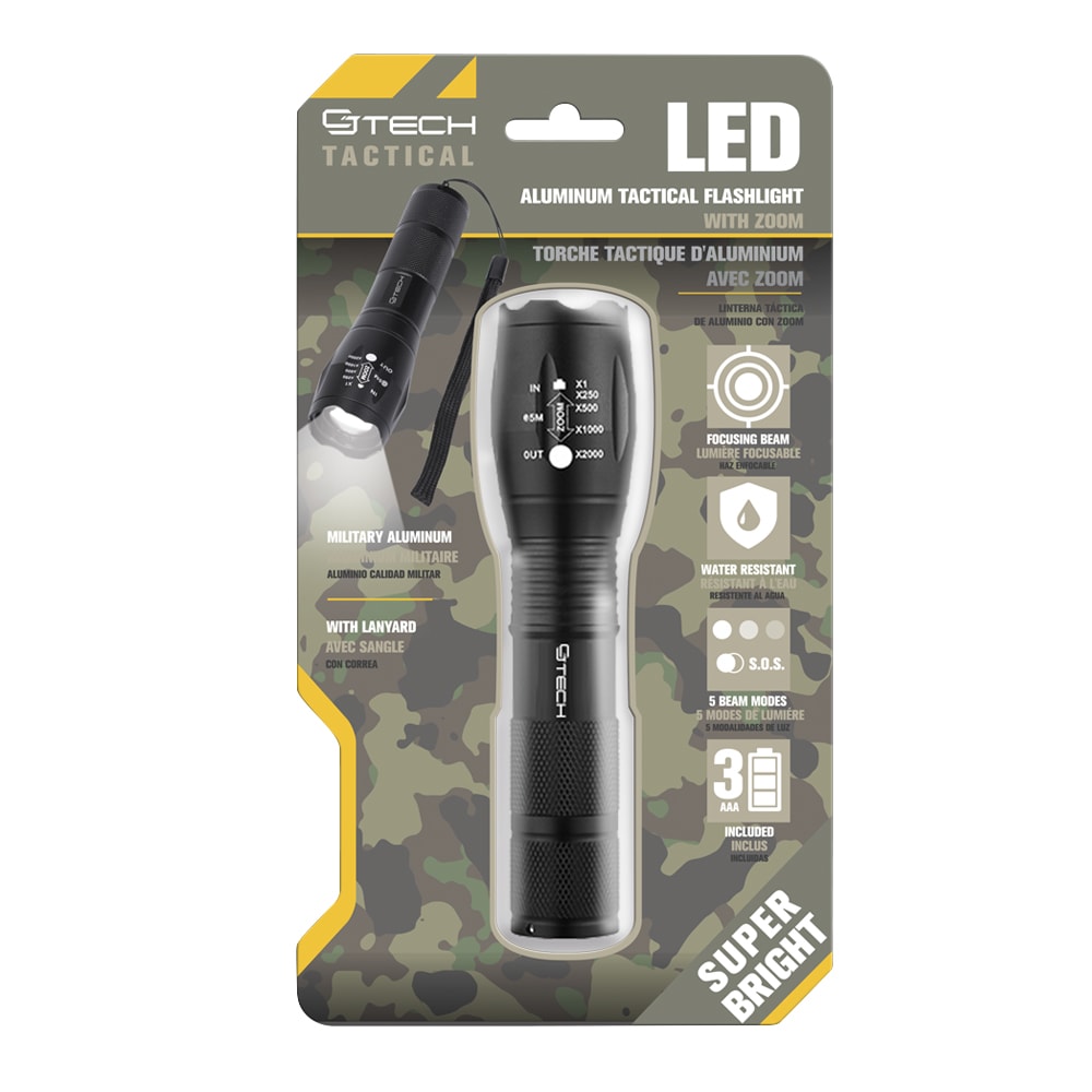 Atomic Beam LED Flashlight by BulbHead, 5 Beam Modes, Tactical Light Bright  Flashlight