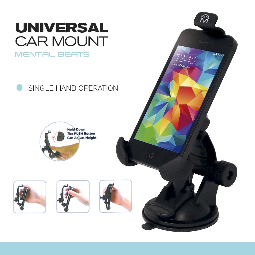 Universal Car Phone Holder - Black
