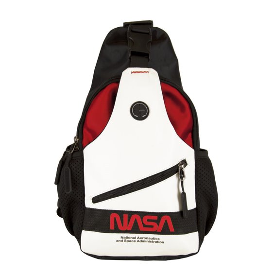 Nasa - Multipurpose Crossbody Shoulder Bag - Black/Red/White