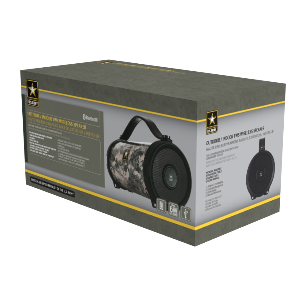 US Army - Tube Bluetooth Speaker - Camo | CJ GLOBAL Inc